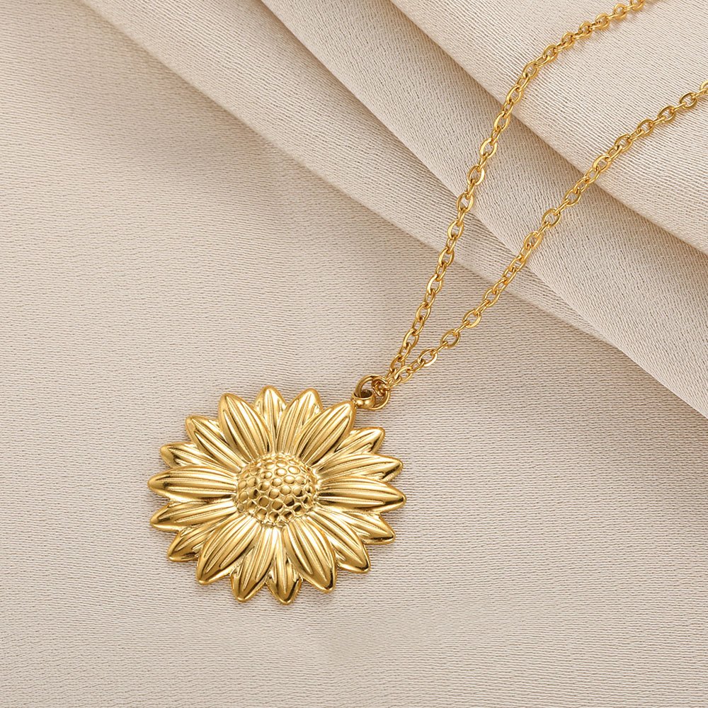 You Are My Sunshine Open Locket Sunflower Pendant Necklace Boho Jewelry Best Friendship Gifts Bff Letter Necklace Collier - StarJam Gifts