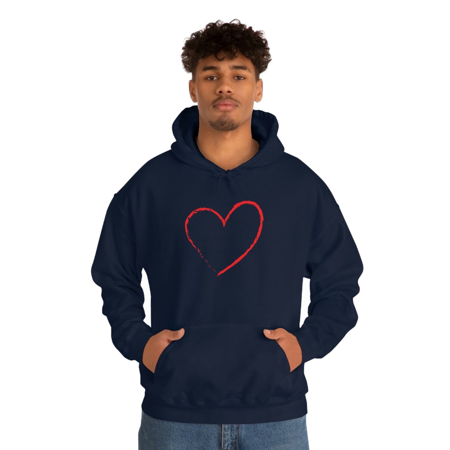 Red Heart - Ladies Hoodie, Mens Hoodie, Trending, Love Heart, Fashion, Hooded Pullover, Sweatshirt, Hoody, Heavy Blend Hooded Sweatshirt | Comfortable Hoodie - StarJam Hoodie