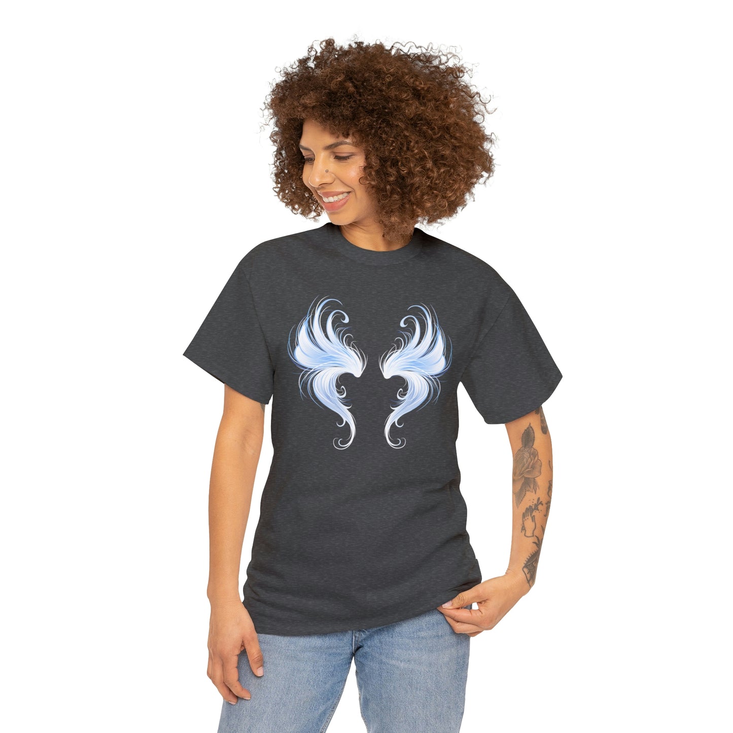 Angel Wing Motivational T-shirt - Inspiring Graphic Tee For Men And Women | Inspiring Words | Positive Vibes | Unique Design | Perfect Gift | Best Quality Tee