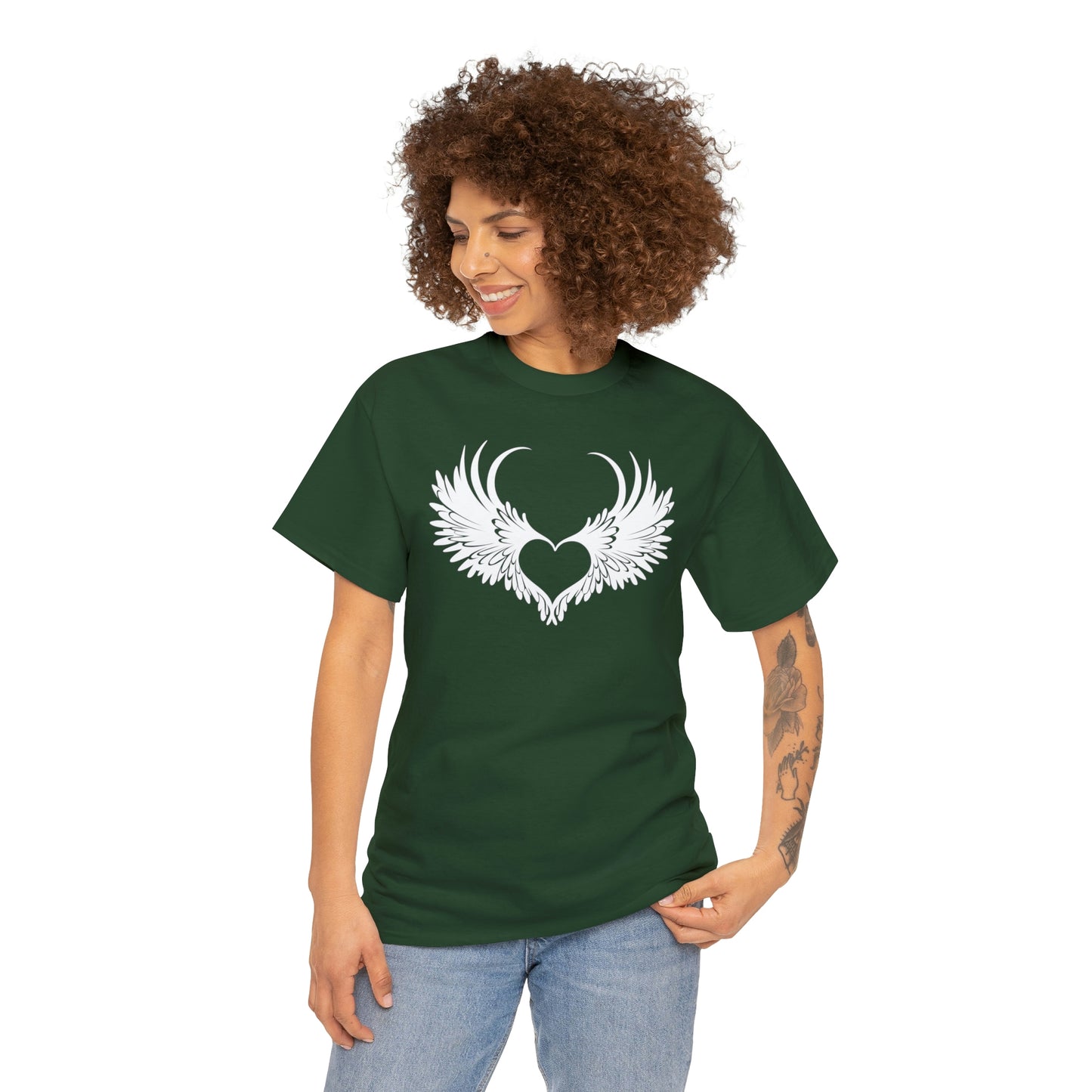 Angel Heart Motivational T-shirt - Inspiring Graphic Tee For Men And Women | Inspiring Words | Positive Vibes | Unique Design | Perfect Gift | Best Quality Tee