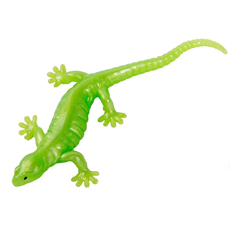 10 Pcs Novelty Funny Colourful Soft Tpr Stretch Lizard Gecko Animal Model Simulation Gecko Halloween Scare Prank Decompress Toys - StarJam