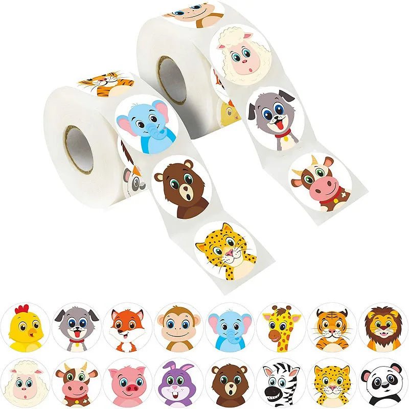 100-500pc Stickers For Children Kids Rolling Animal Roll Dog Stickers Small Packaging Pack Stickers Photocard Decor Lables - StarJam