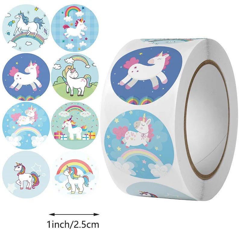 100-500pc Stickers For Children Kids Rolling Animal Roll Stickers Small Cute Toy Game Sticker Diy Gift Sealing Label Decoration - StarJam