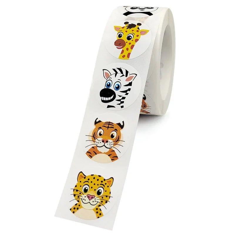100-500pc Stickers For Children Kids Rolling Animal Roll Stickers Small Cute Toy Game Sticker Diy Gift Sealing Label Decoration - StarJam