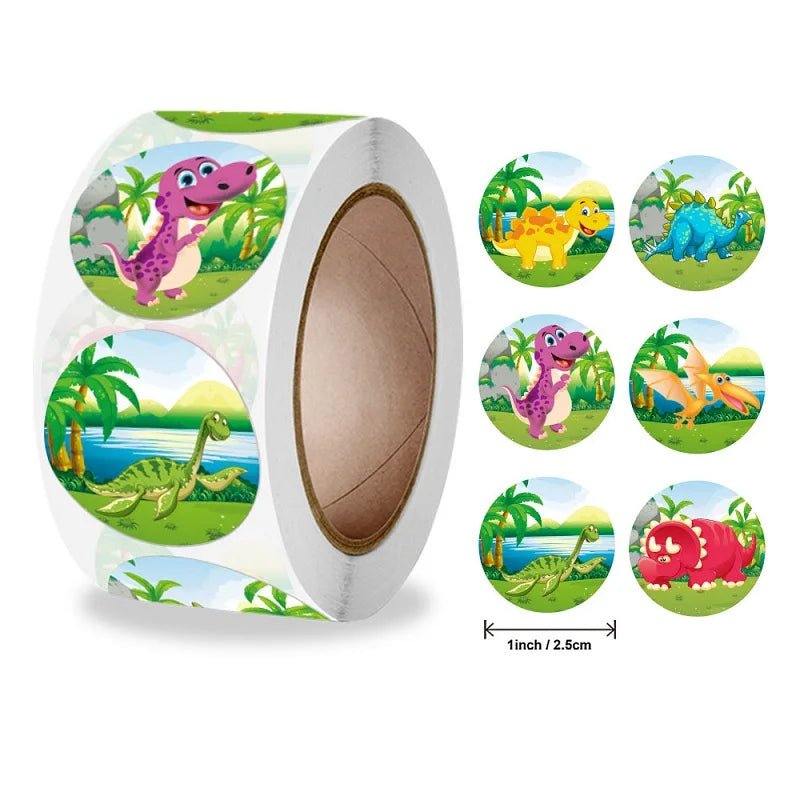 100-500pc Stickers For Children Kids Rolling Animal Roll Stickers Small Cute Toy Game Sticker Diy Gift Sealing Label Decoration - StarJam