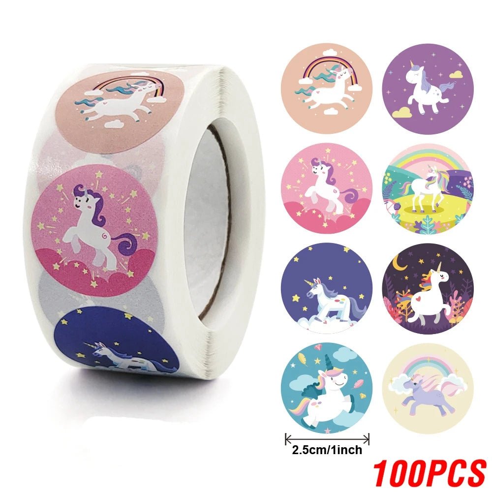 100-500pcs Children's Cartoon Stickers Little Dinosaur Pattern Kids Stationery Supplies School Teacher Supplies Reward Stickers - StarJam