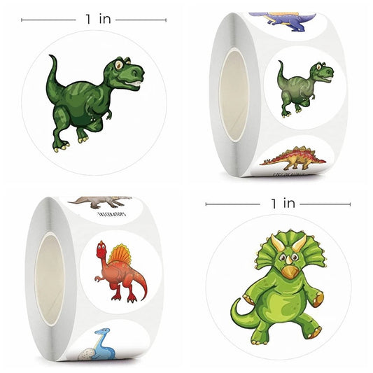 100-500pcs Children's Cartoon Stickers Little Dinosaur Pattern Kids Stationery Supplies School Teacher Supplies Reward Stickers - StarJam