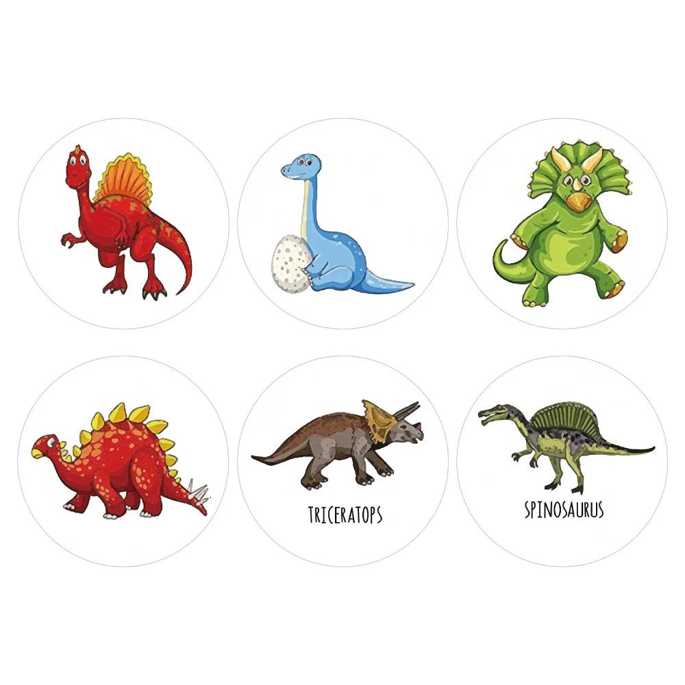 100-500pcs Children's Cartoon Stickers Little Dinosaur Pattern Kids Stationery Supplies School Teacher Supplies Reward Stickers - StarJam