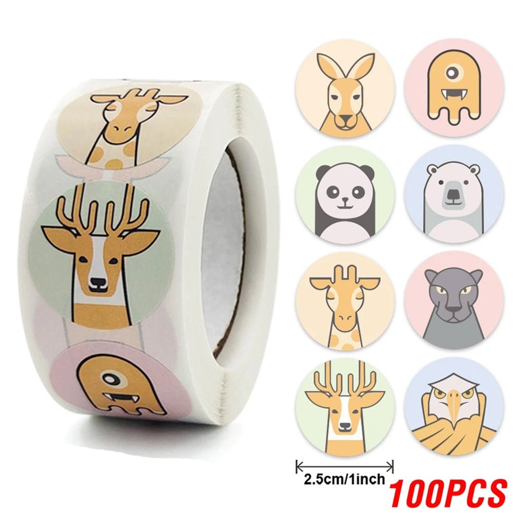 100-500pcs Children's Cartoon Stickers Little Dinosaur Pattern Kids Stationery Supplies School Teacher Supplies Reward Stickers - StarJam