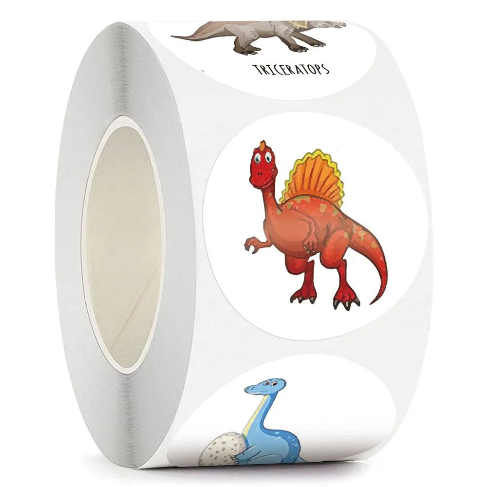 100-500pcs Children's Cartoon Stickers Little Dinosaur Pattern Kids Stationery Supplies School Teacher Supplies Reward Stickers - StarJam