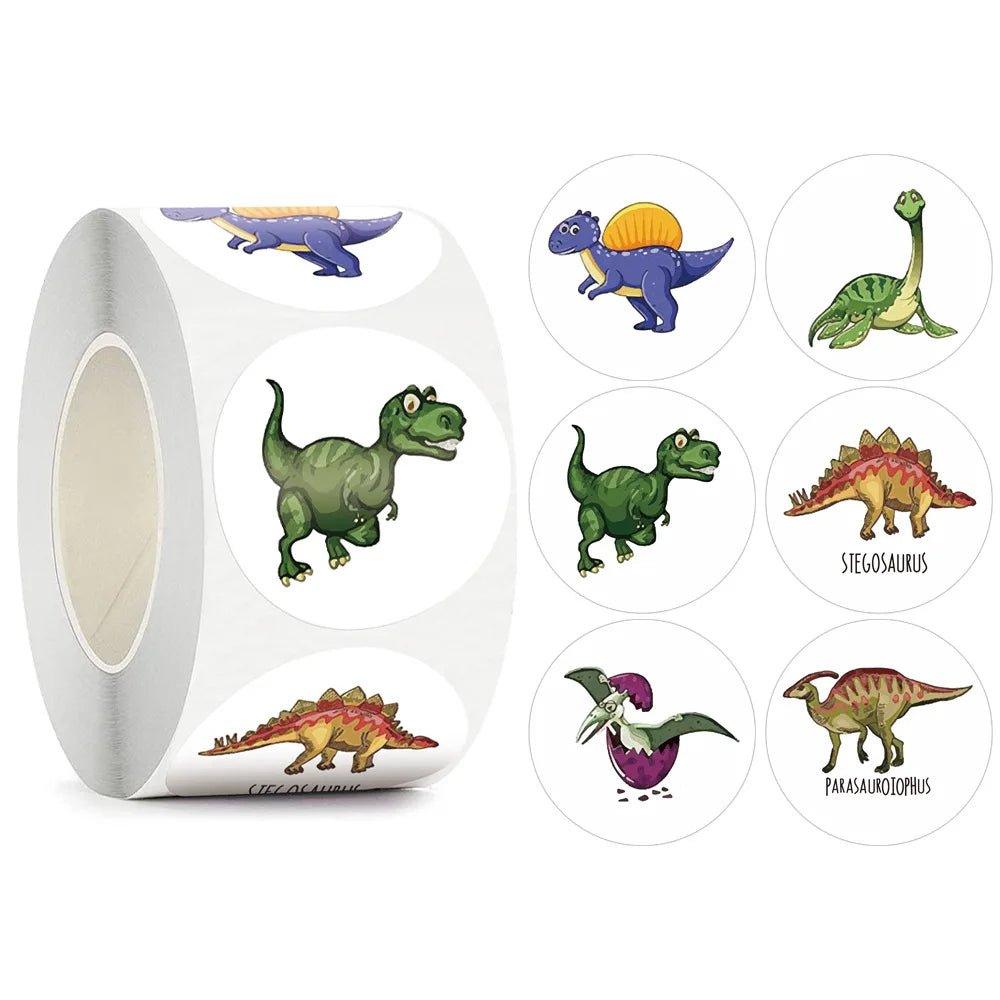 100-500pcs Children's Cartoon Stickers Little Dinosaur Pattern Kids Stationery Supplies School Teacher Supplies Reward Stickers - StarJam