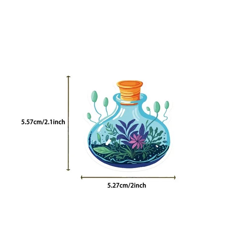 10/30/50pcs Cartoon Medicine Bottle Pvc Sticker Aesthetic Colorful Decoration Scrapbooking Stationery School Supplies For Kids - StarJam
