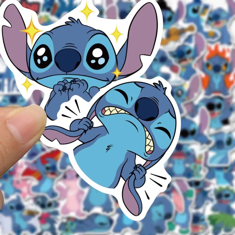 10/30/50pcs Cute Disney Cartoon Stitch Stickers For Kids Diy Luggage Guitar Laptop Phone Case Funny Graffiti Sticker Toy Decals - StarJam