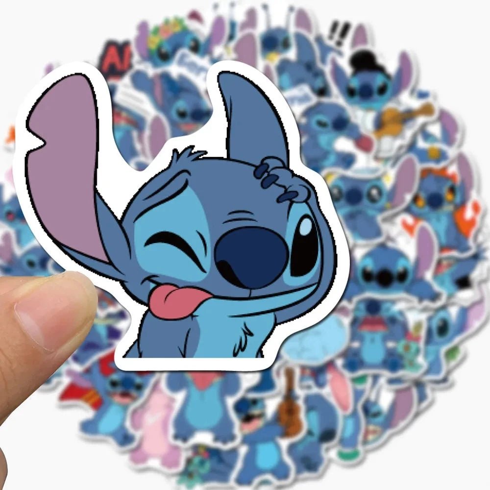 10/30/50pcs Cute Disney Cartoon Stitch Stickers For Kids Diy Luggage Guitar Laptop Phone Case Funny Graffiti Sticker Toy Decals - StarJam