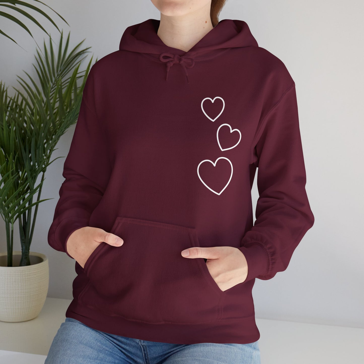 White Hearts Hoodie