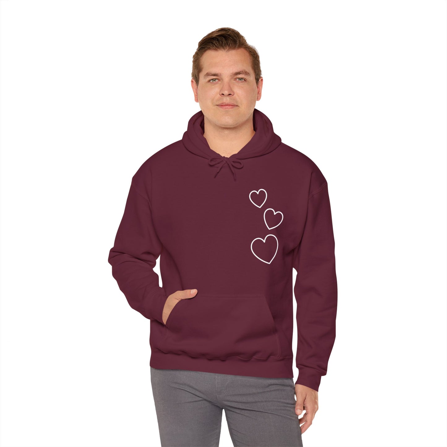 White Hearts Hoodie