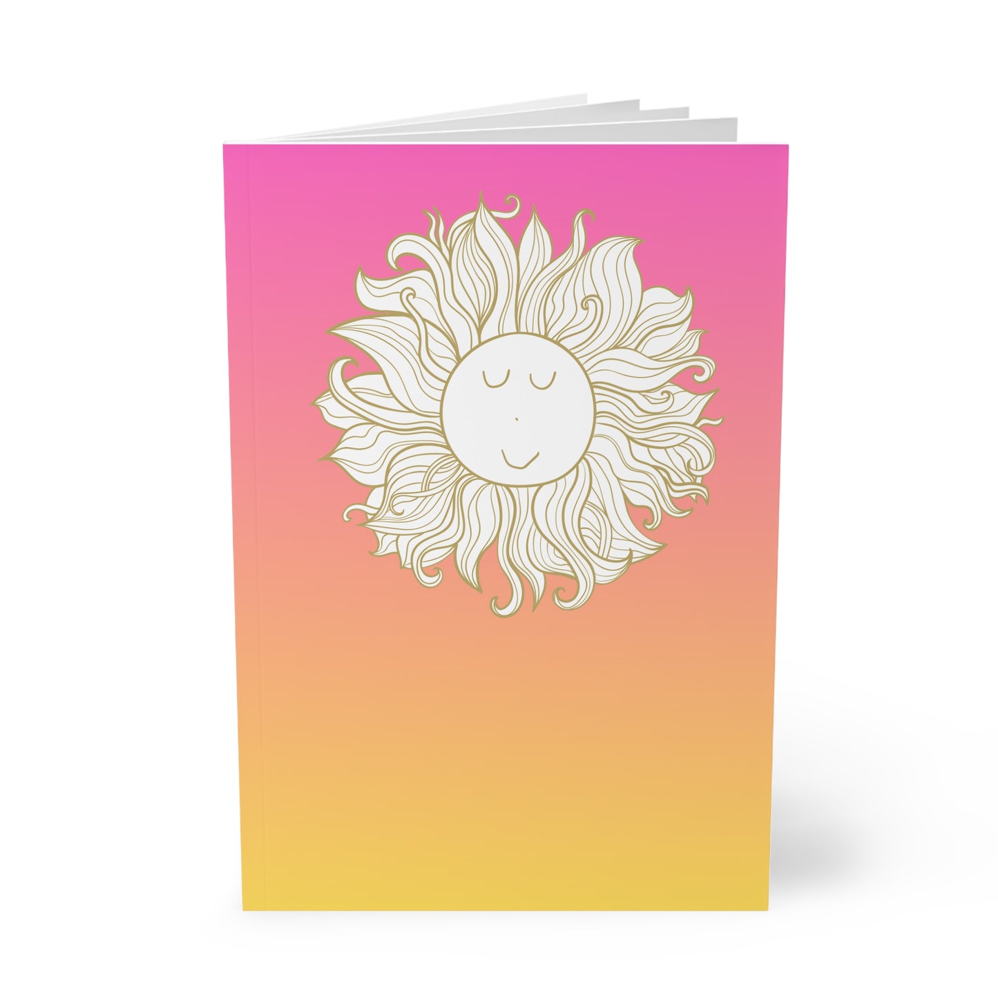 StarJam 'Smiling Sunflower' - Softcover Notebook, A5, Pink/ Peach