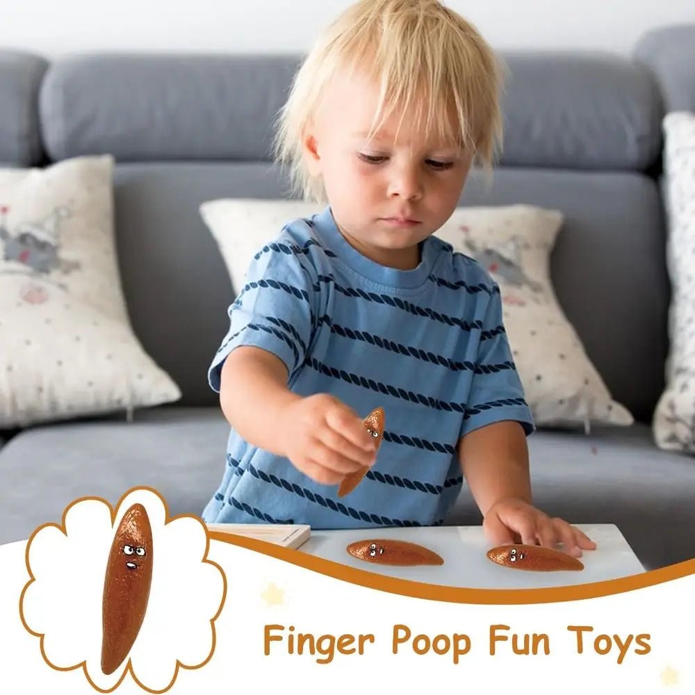 10pcs Soft Fake Poo Finger Toy Funny Stress Relief Tpr Finger Slingshot Catapult Toy Sensory Fidget Toy Kids Gift - StarJam