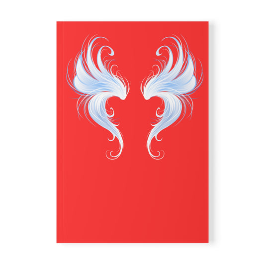 StarJam 'Angel Wings' - Softcover Notebook, A5, Red