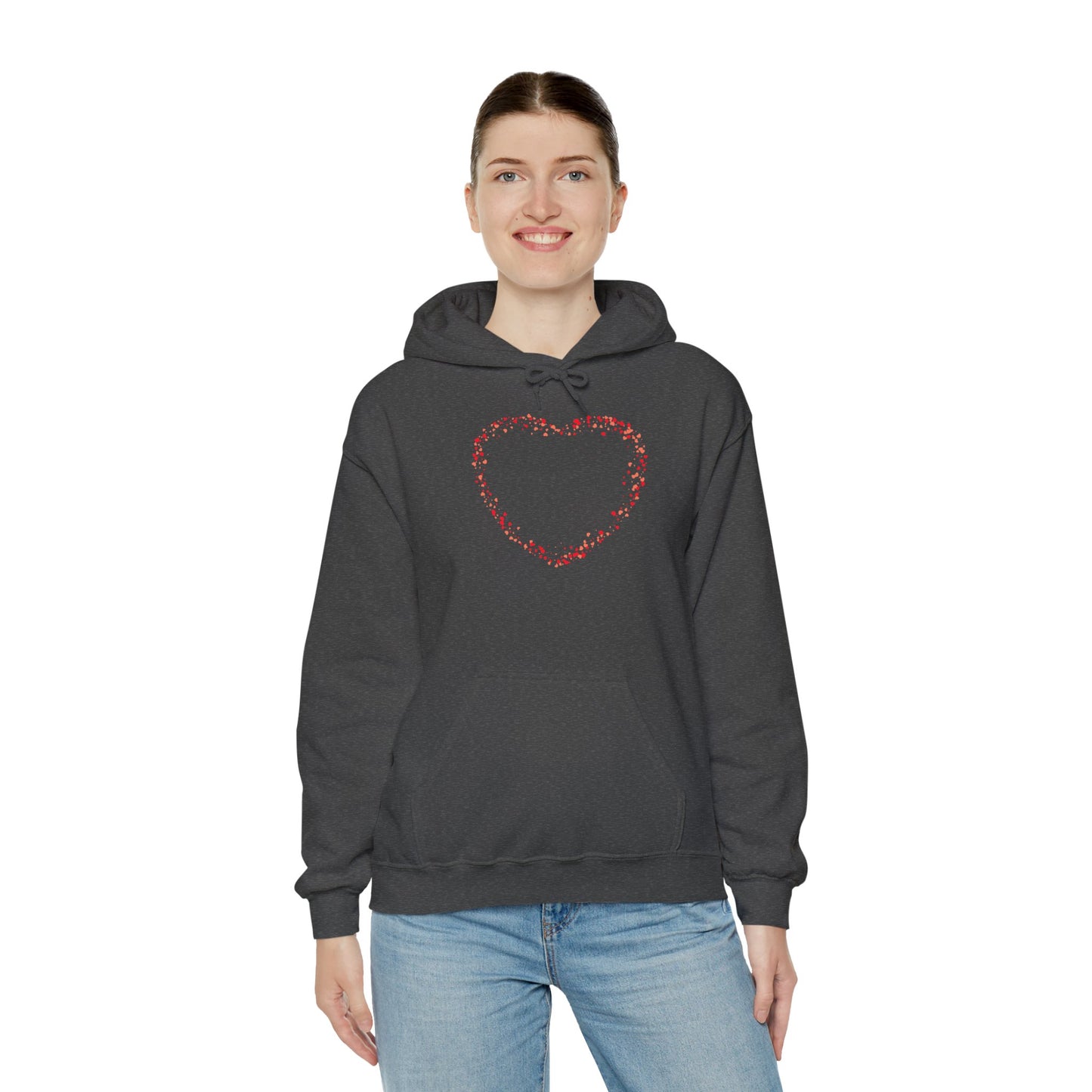 Tiny Red Prints Hearts Hoodie
