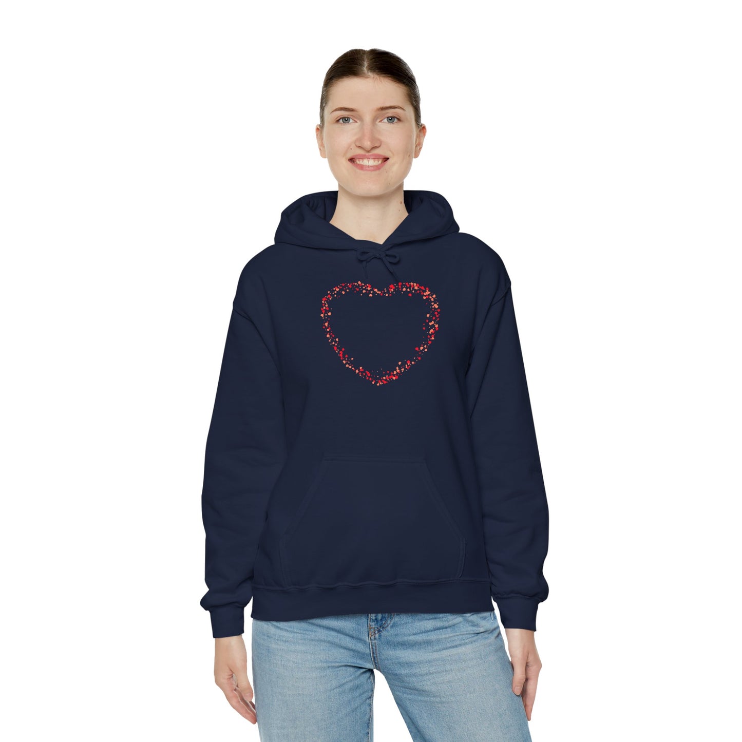 Tiny Red Prints Hearts Hoodie