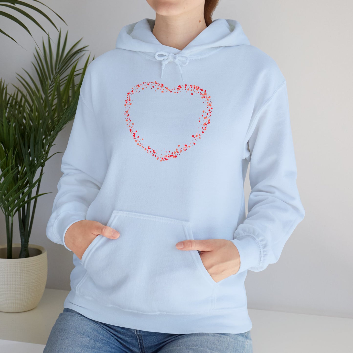 Tiny Red Prints Hearts Hoodie