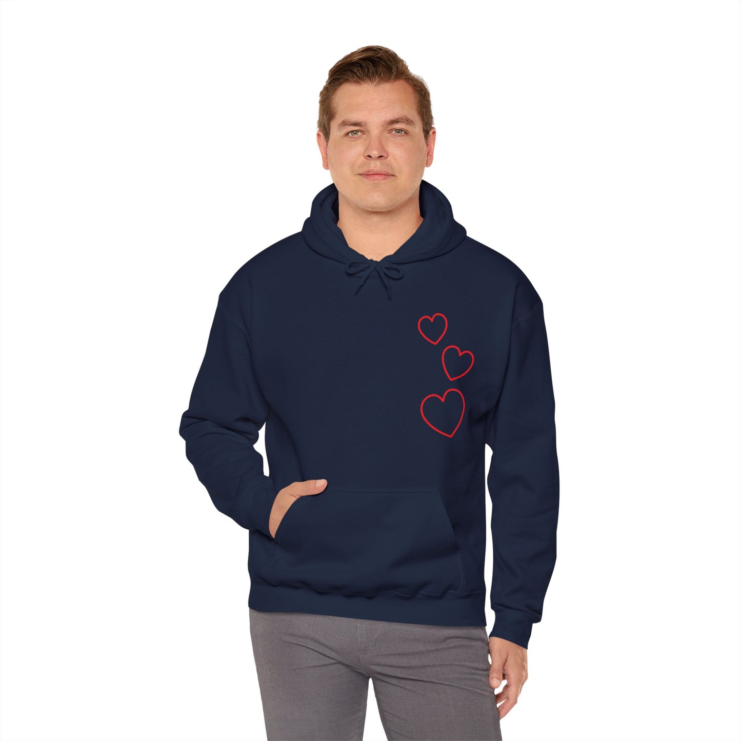 Red Hearts Hooded Sweatshirt
