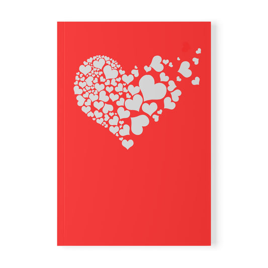 StarJam 'Million Tiny Hearts' - Softcover Notebook, A5, Red