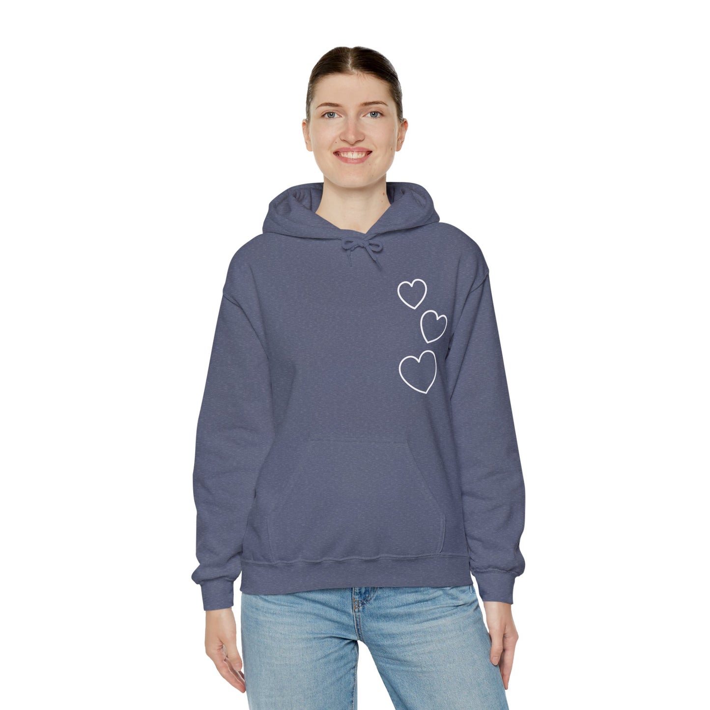 White Hearts Hoodie