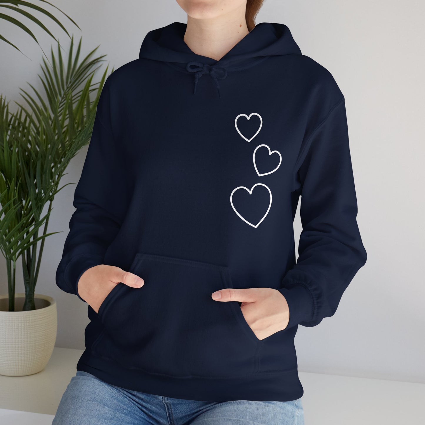 White Hearts Hoodie