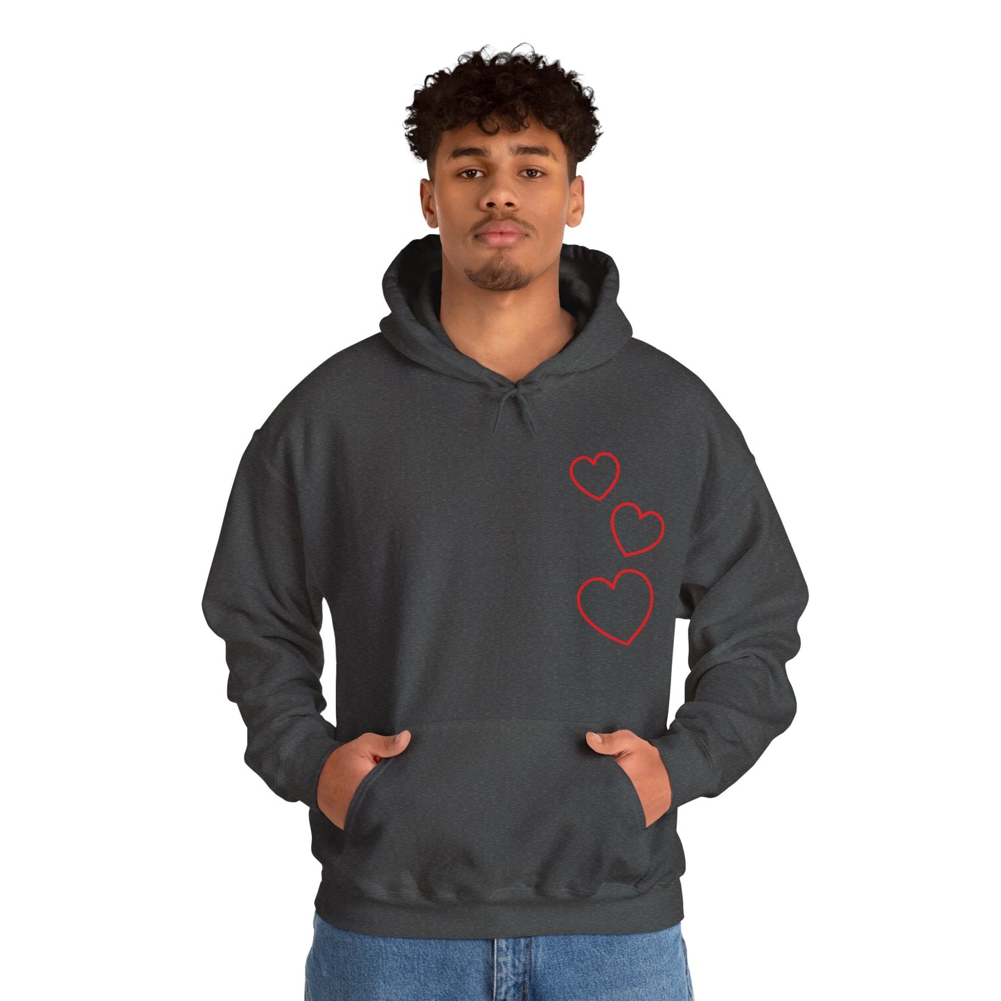 Red Hearts Hooded Sweatshirt