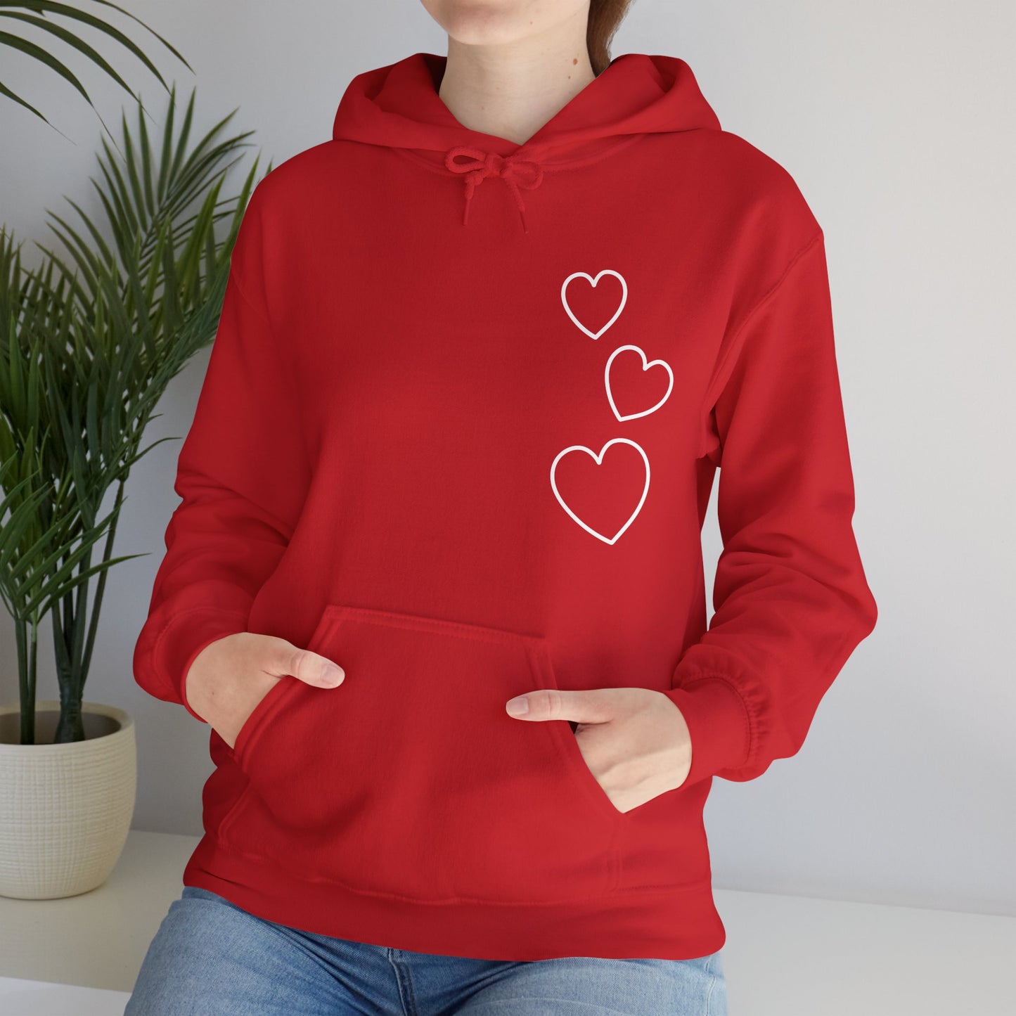 White Hearts Hoodie