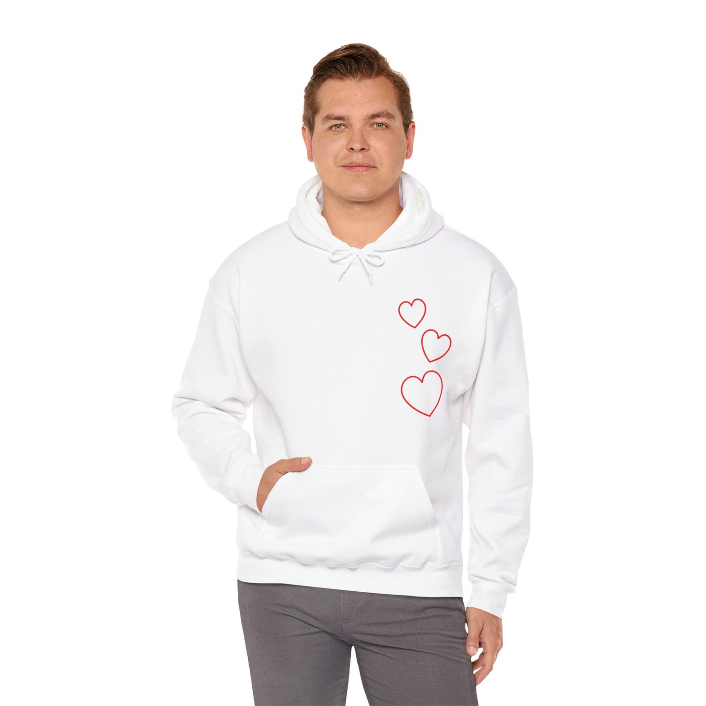 Red Hearts Hooded Sweatshirt