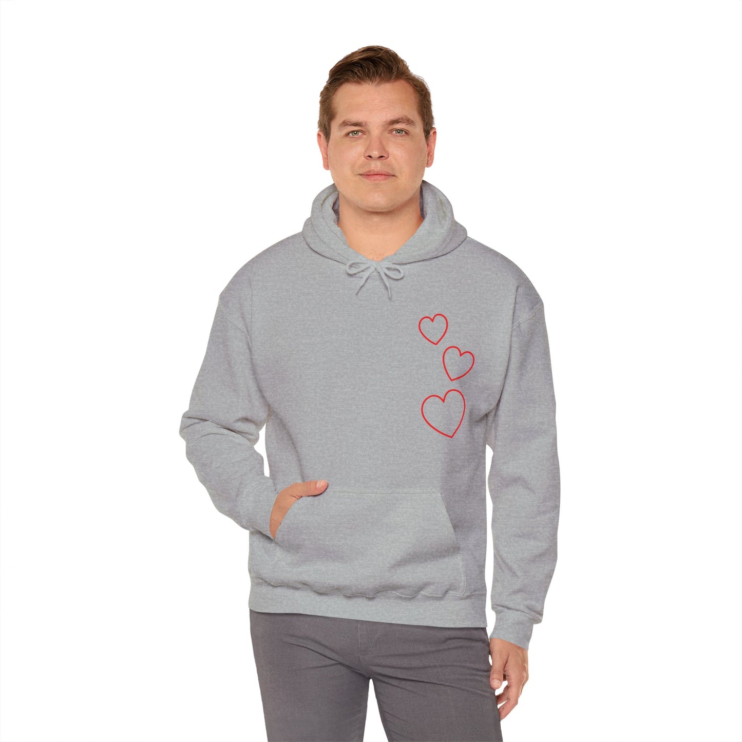 Red Hearts Hooded Sweatshirt