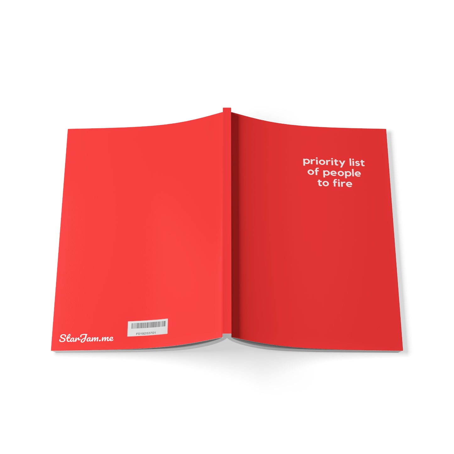 List Of People To Fire - Naughty Pads - Red A5 Soft Cover Journal