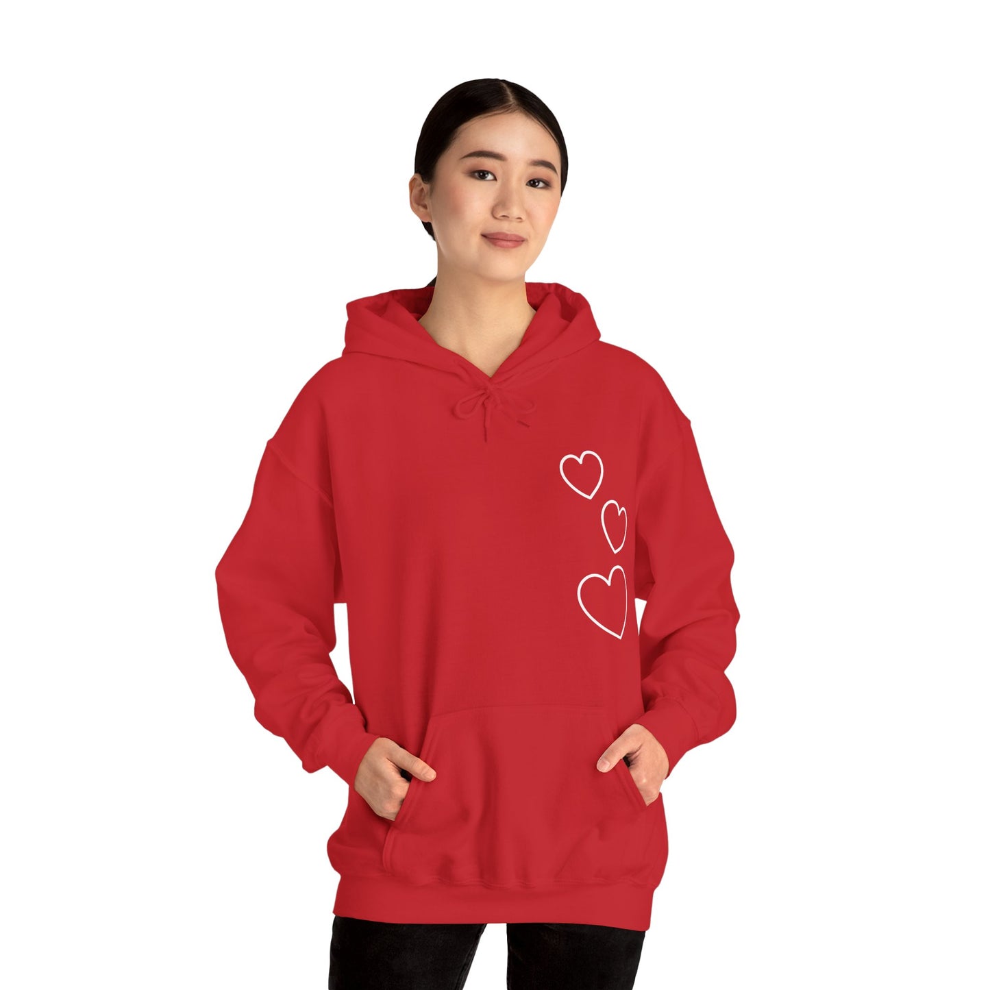 White Hearts Hoodie