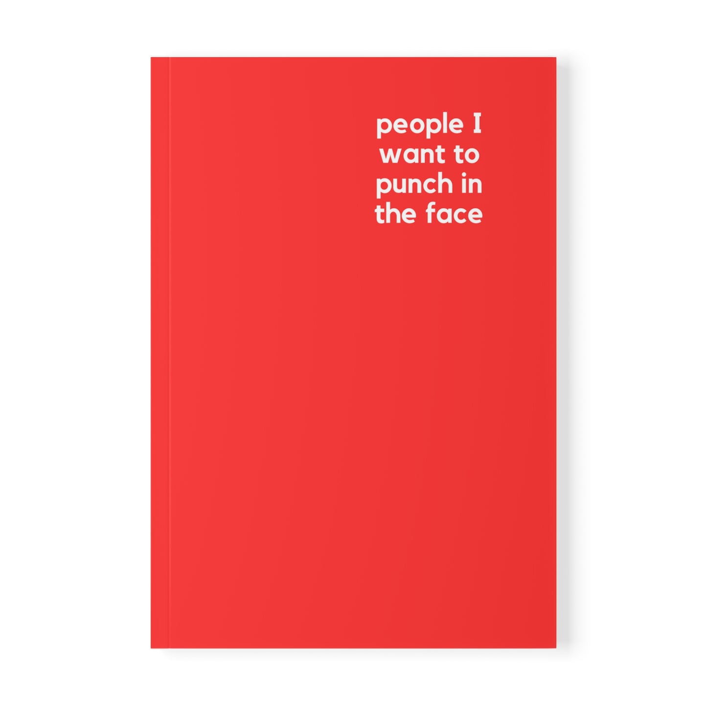 Punch In The Face - Naughty Pads - Red A5 Soft Cover Journal