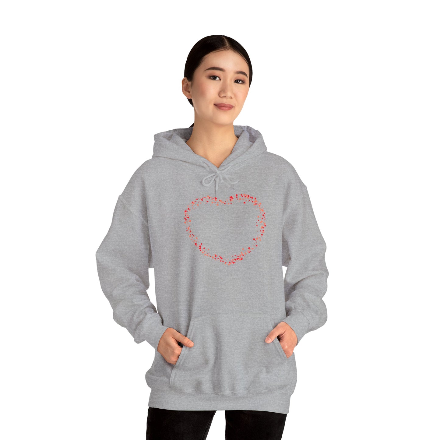 Tiny Red Prints Hearts Hoodie