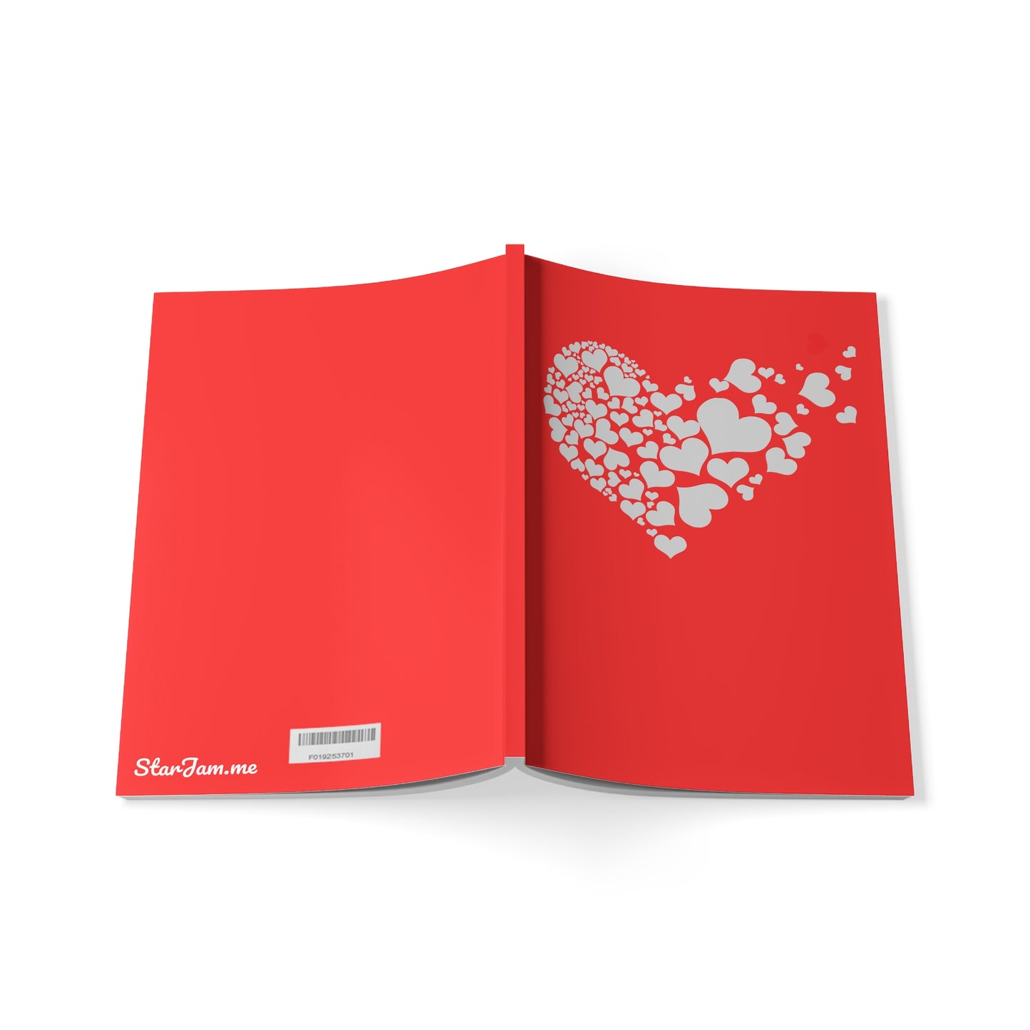 StarJam 'Million Tiny Hearts' - Softcover Notebook, A5, Red