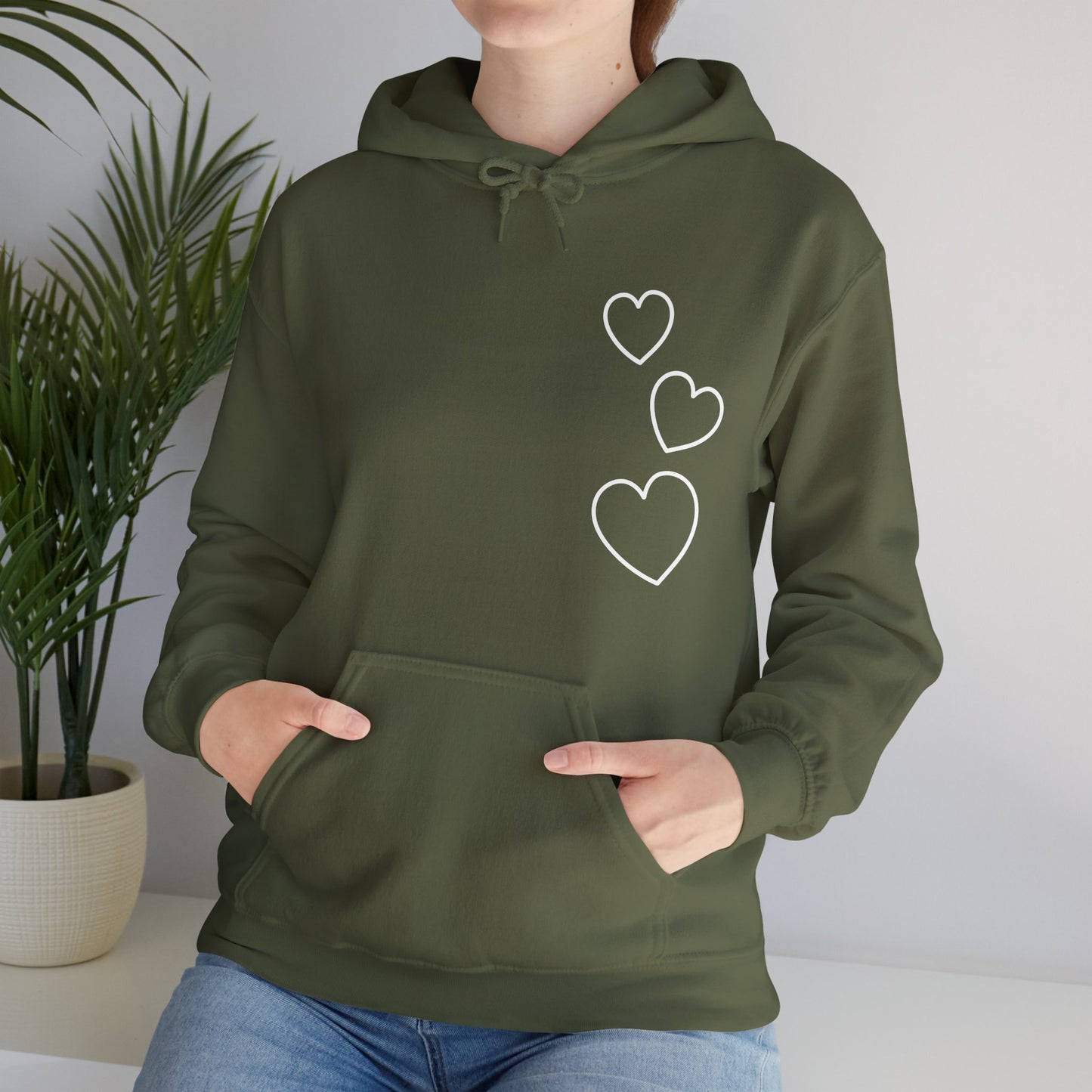 White Hearts Hoodie