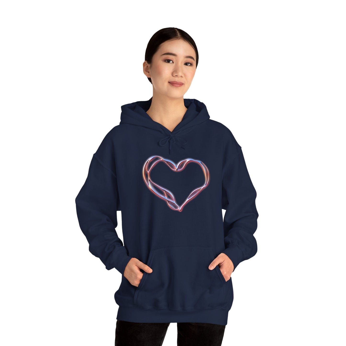Liquid Metal Heart Hoodie