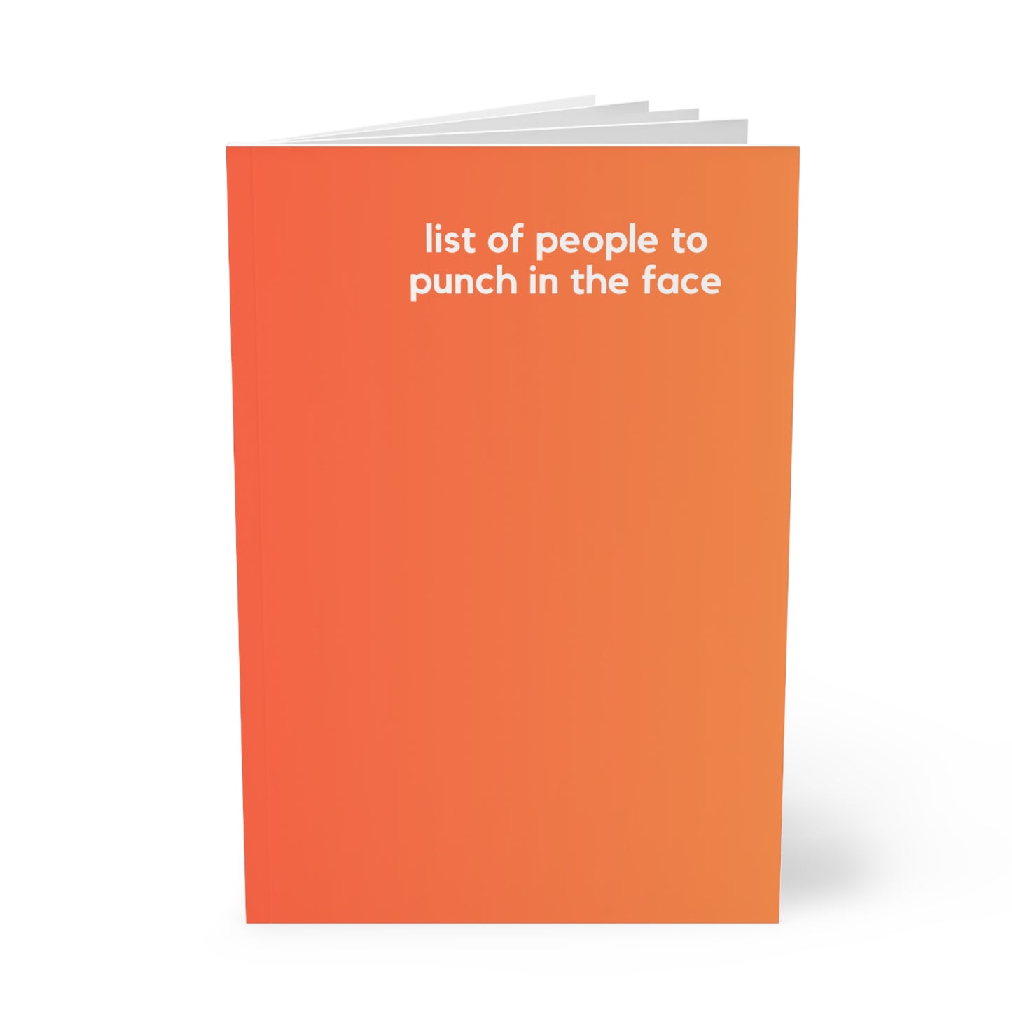 Punch In The Face - Naughty Pads - Orange A5 Soft Cover Journal