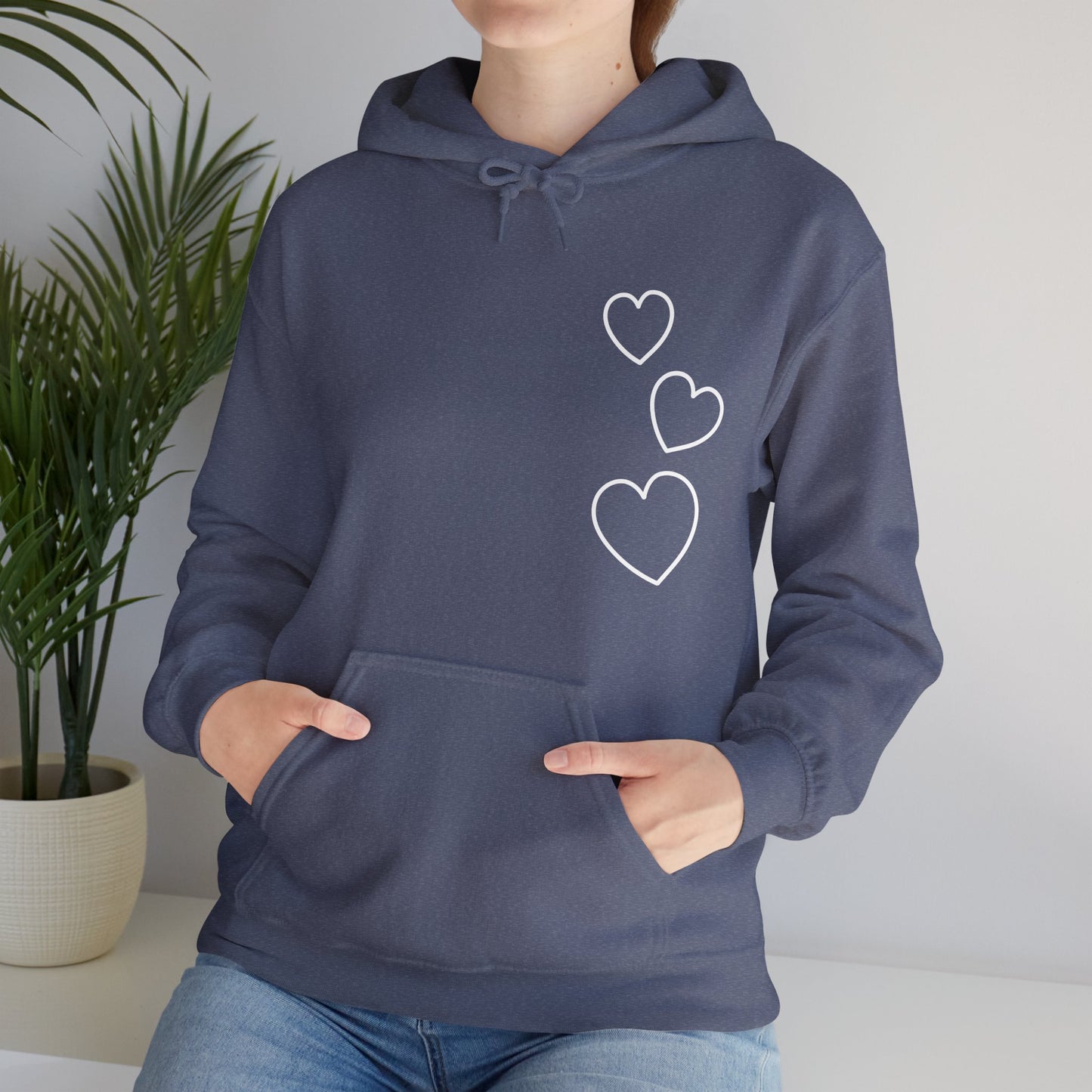 White Hearts Hoodie