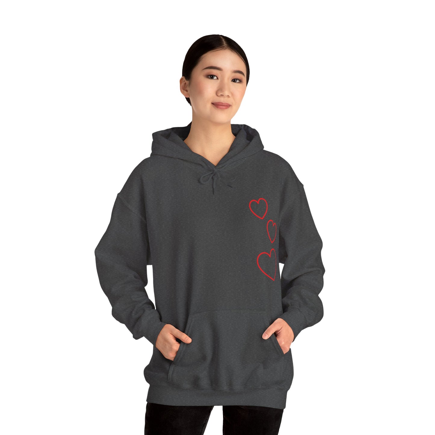 Red Hearts Hooded Sweatshirt
