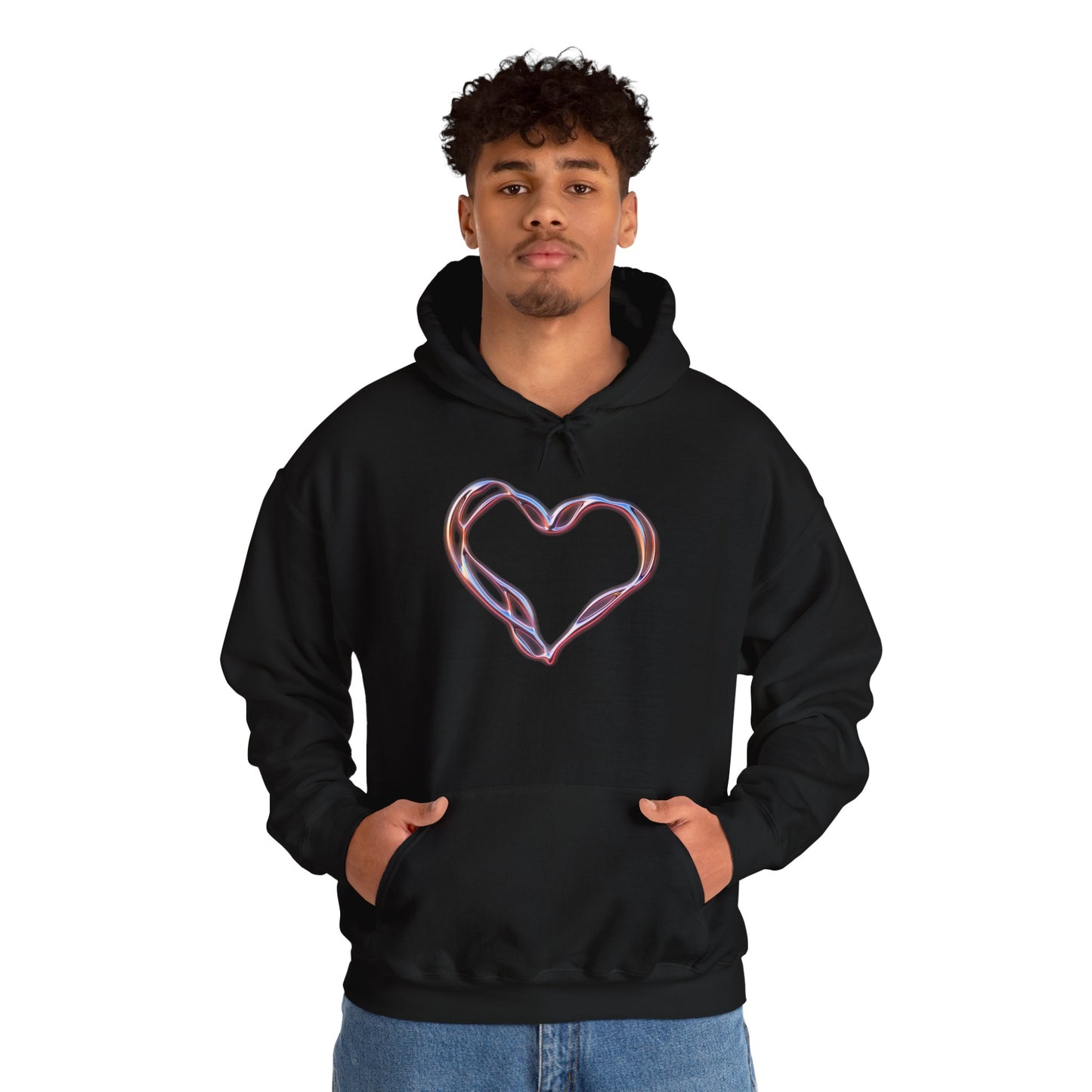 Liquid Metal Heart Hoodie