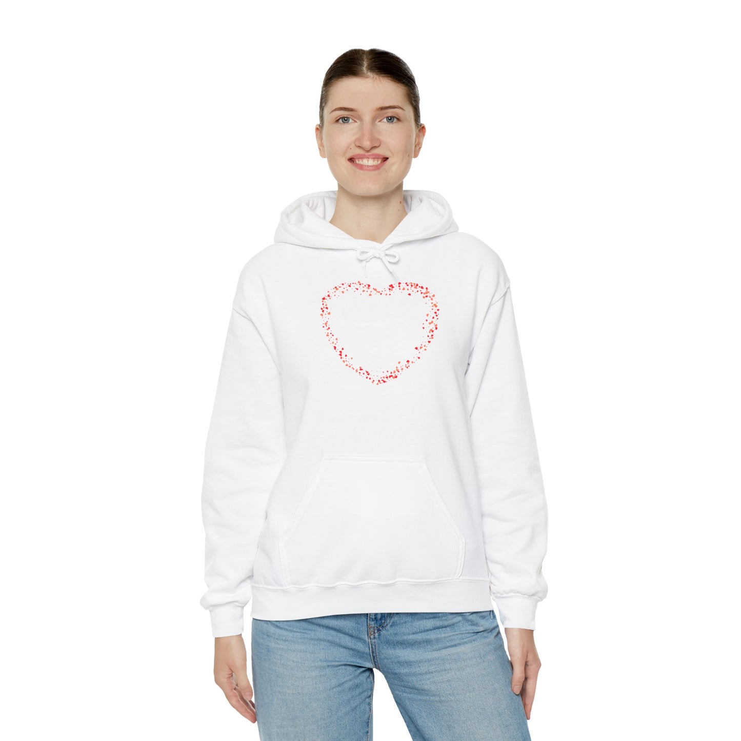Tiny Red Prints Hearts Hoodie