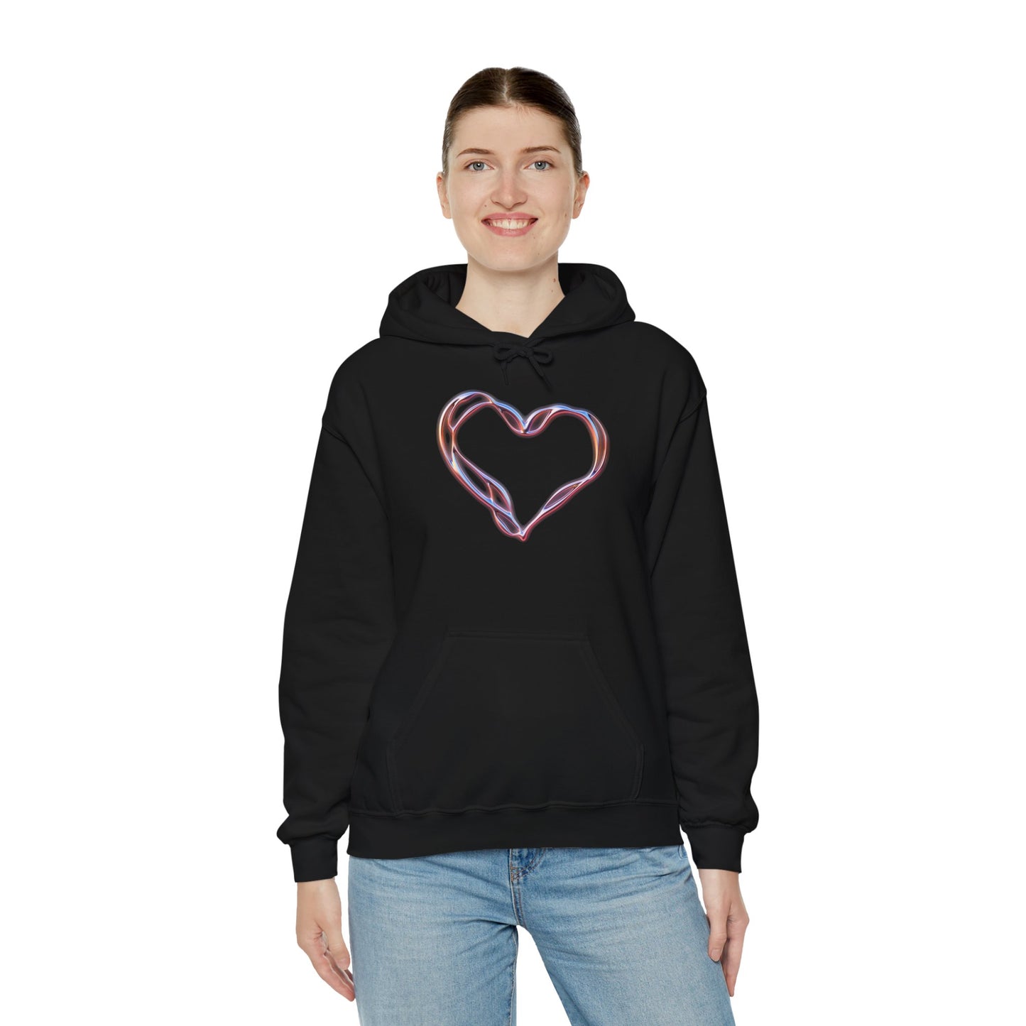 Liquid Metal Heart Hoodie