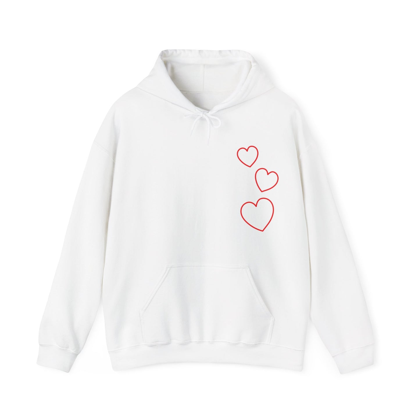 Red Hearts Hooded Sweatshirt