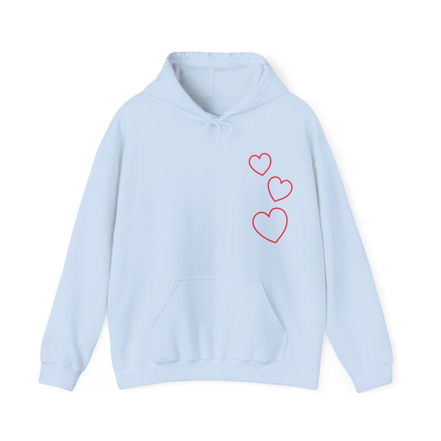 Red Hearts Hooded Sweatshirt