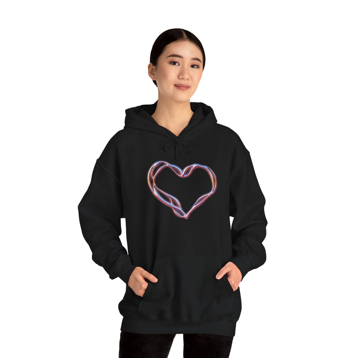 Liquid Metal Heart Hoodie